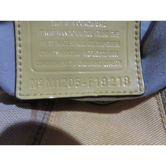 Coach 2012 Canvas & Leather Yellow Signature Demi Baguette Crossbody Hobo - Picture 6 of 11